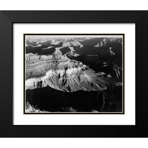 Grand Canyon National Park, Arizona - National Parks and Monuments, 1940 Black Modern Wood Framed Art Print with Double Matting by Adams, Ansel