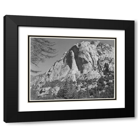 North Dome, Kings River Canyon,  proposed as a national park, California, 1936 Black Modern Wood Framed Art Print with Double Matting by Adams, Ansel