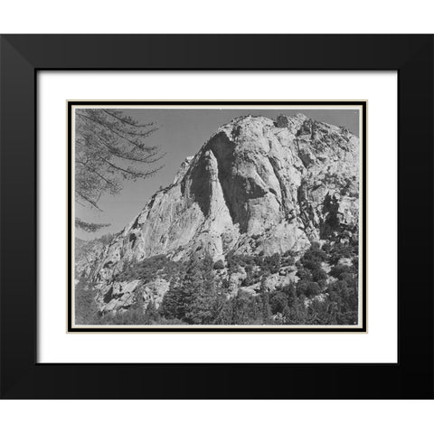 North Dome, Kings River Canyon,  proposed as a national park, California, 1936 Black Modern Wood Framed Art Print with Double Matting by Adams, Ansel