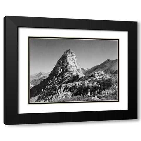Fin Dome, Kings River Canyon, proposed as a national park, California, 1936 Black Modern Wood Framed Art Print with Double Matting by Adams, Ansel