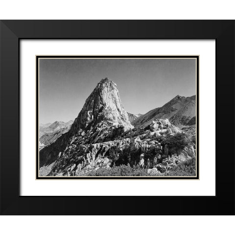 Fin Dome, Kings River Canyon, proposed as a national park, California, 1936 Black Modern Wood Framed Art Print with Double Matting by Adams, Ansel