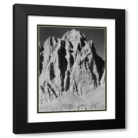 Mt. Winchell, Kings River Canyon, proposed as a national park, California, 1936 Black Modern Wood Framed Art Print with Double Matting by Adams, Ansel