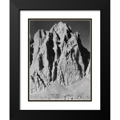 Mt. Winchell, Kings River Canyon, proposed as a national park, California, 1936 Black Modern Wood Framed Art Print with Double Matting by Adams, Ansel