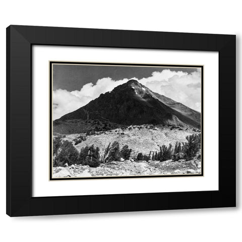 Pinchot Pass, Mt. Wynne, Kings River Canyon, proposed as a national park, California, 1936 Black Modern Wood Framed Art Print with Double Matting by Adams, Ansel