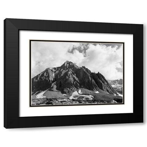Center Peak, Center Basin, Kings River Canyon, proposed as a national park, California, 1936 Black Modern Wood Framed Art Print with Double Matting by Adams, Ansel