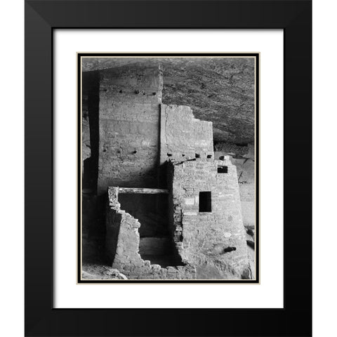 Close-up, Cliff Palace, Mesa Verde National Park, Colorado, 1941 Black Modern Wood Framed Art Print with Double Matting by Adams, Ansel