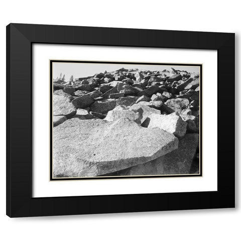 Moraine, Rocky Mountain National Park, Colorado, ca. 1941-1942 Black Modern Wood Framed Art Print with Double Matting by Adams, Ansel