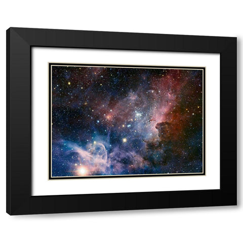 Carina Nebula Infrared from HAWK-I Black Modern Wood Framed Art Print with Double Matting by ESO/T. Preibisch