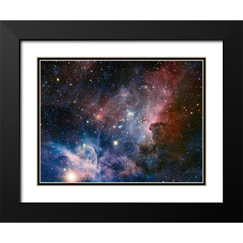 Carina Nebula Infrared from HAWK-I Black Modern Wood Framed Art Print with Double Matting by ESO/T. Preibisch