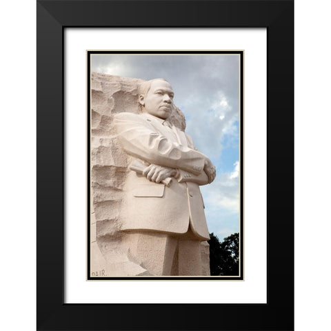 Martin Luther King, Jr. Memorial, Washington, D.C. Black Modern Wood Framed Art Print with Double Matting by Highmith, Carol