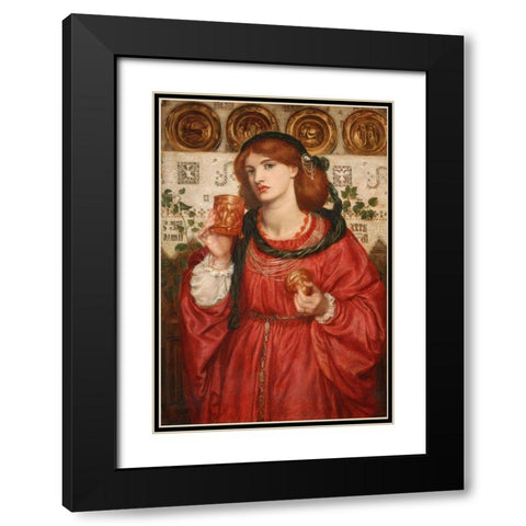 The Loving Cup, 1867 Black Modern Wood Framed Art Print with Double Matting by Rossetti, Dante Gabriel