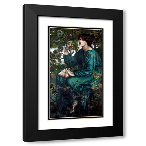 The Day Dream, 1880 Black Modern Wood Framed Art Print with Double Matting by Rossetti, Dante Gabriel