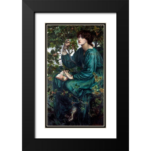 The Day Dream, 1880 Black Modern Wood Framed Art Print with Double Matting by Rossetti, Dante Gabriel