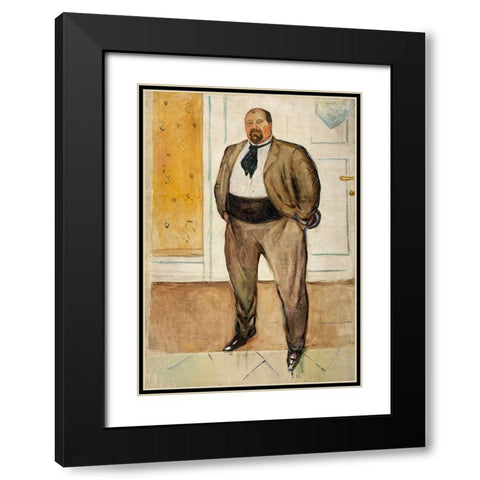 Consult Christen Sandberg, 1901 Black Modern Wood Framed Art Print with Double Matting by Munch, Edvard
