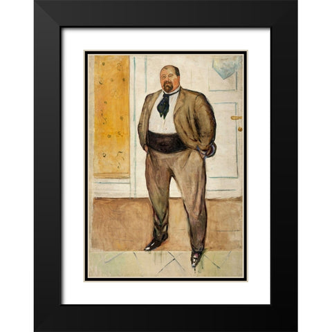 Consult Christen Sandberg, 1901 Black Modern Wood Framed Art Print with Double Matting by Munch, Edvard