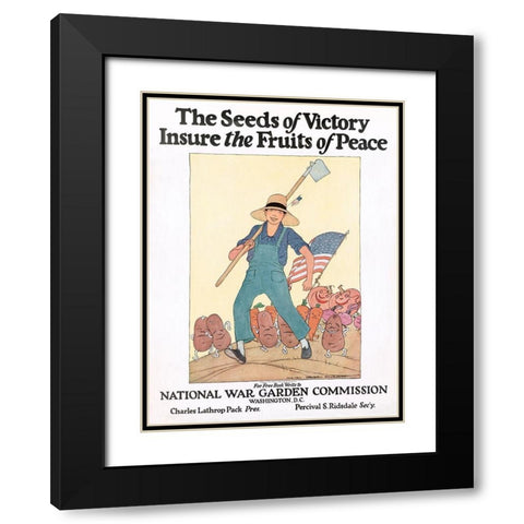The Seeds of Victory Insure the Fruits of Peace, ca. 1919 Black Modern Wood Framed Art Print with Double Matting by Barney, Maginel Wright