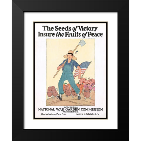 The Seeds of Victory Insure the Fruits of Peace, ca. 1919 Black Modern Wood Framed Art Print with Double Matting by Barney, Maginel Wright