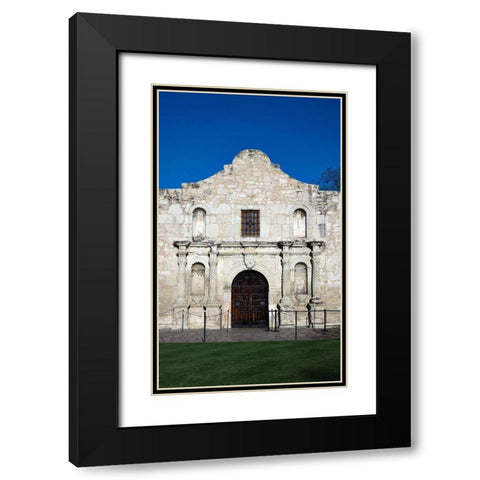 The Alamo, San Antonio, TX Black Modern Wood Framed Art Print with Double Matting by Highmith, Carol