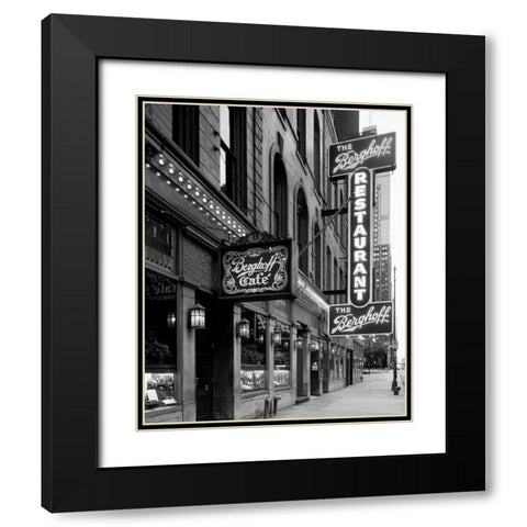 Berghoffs Restaurant Chicago Illinois Black Modern Wood Framed Art Print with Double Matting by Highsmith, Carol