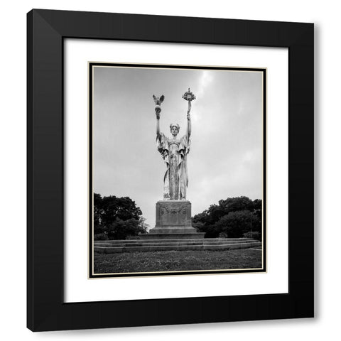 Statue Republic for the Worlds Columbian Exposition Chicago Illinois Black Modern Wood Framed Art Print with Double Matting by Highsmith, Carol