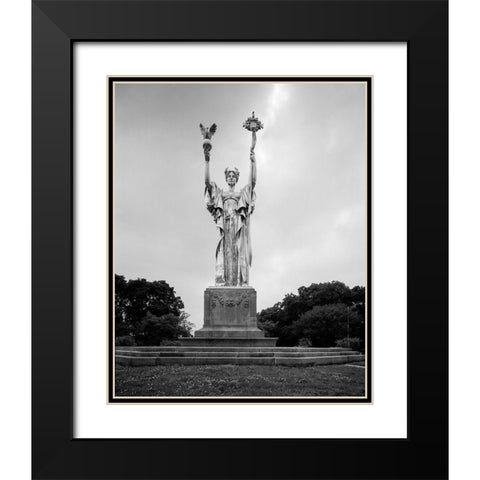 Statue Republic for the Worlds Columbian Exposition Chicago Illinois Black Modern Wood Framed Art Print with Double Matting by Highsmith, Carol