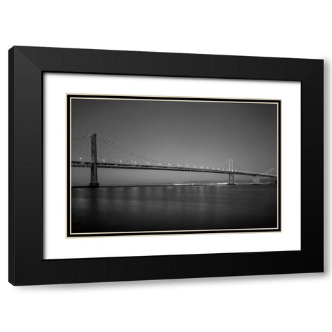 San Francisco Oakland Bay Bridge at dusk San Francisco California Black Modern Wood Framed Art Print with Double Matting by Highsmith, Carol