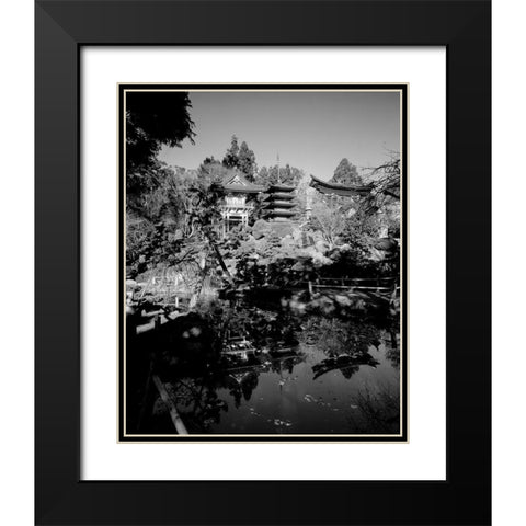 Japanese Tea Garden at Golden Gate Park San Francisco California Black Modern Wood Framed Art Print with Double Matting by Highsmith, Carol