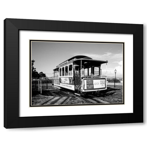 Cable car turnaround San Francisco California Black Modern Wood Framed Art Print with Double Matting by Highsmith, Carol