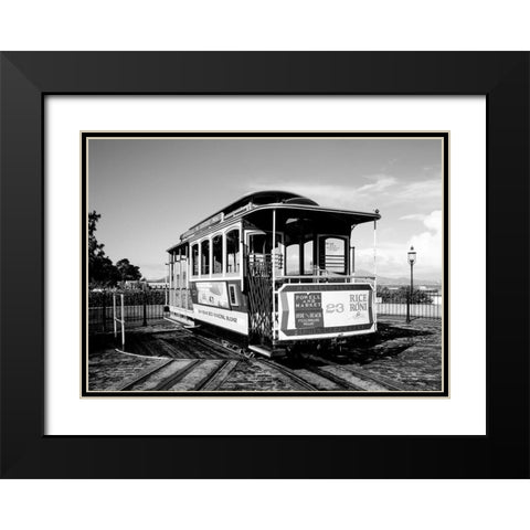 Cable car turnaround San Francisco California Black Modern Wood Framed Art Print with Double Matting by Highsmith, Carol