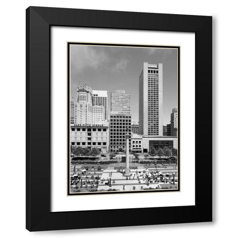 Union Square San Francisco California Black Modern Wood Framed Art Print with Double Matting by Highsmith, Carol