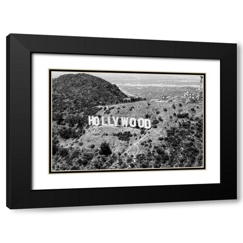 The Hollywood sign located in Los Angeles, California Black Modern Wood Framed Art Print with Double Matting by Highsmith, Carol
