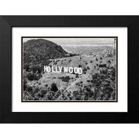 The Hollywood sign located in Los Angeles, California Black Modern Wood Framed Art Print with Double Matting by Highsmith, Carol