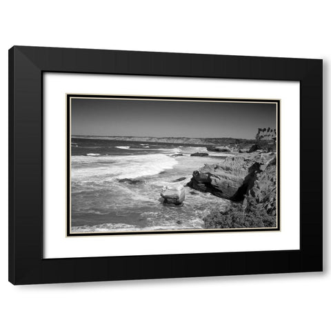 La Jolla California Black Modern Wood Framed Art Print with Double Matting by Highsmith, Carol
