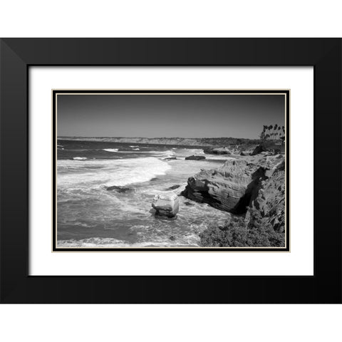 La Jolla California Black Modern Wood Framed Art Print with Double Matting by Highsmith, Carol