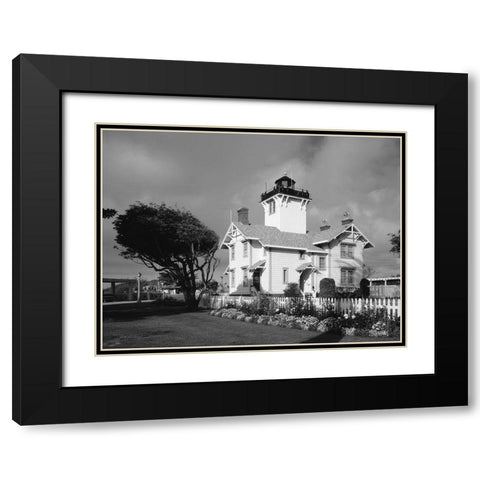 Point Fermin Lighthouse San Pedro California Black Modern Wood Framed Art Print with Double Matting by Highsmith, Carol
