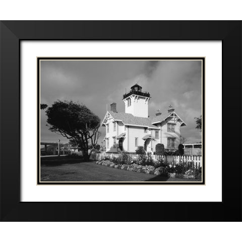 Point Fermin Lighthouse San Pedro California Black Modern Wood Framed Art Print with Double Matting by Highsmith, Carol