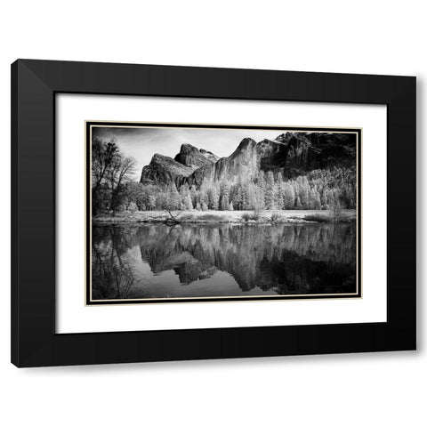View of Yosemite California Black Modern Wood Framed Art Print with Double Matting by Highsmith, Carol