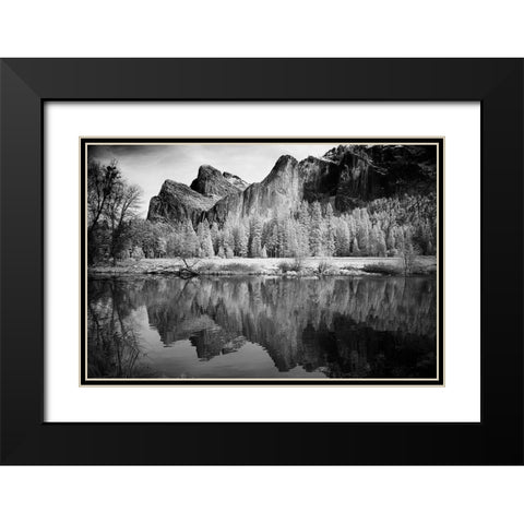 View of Yosemite California Black Modern Wood Framed Art Print with Double Matting by Highsmith, Carol
