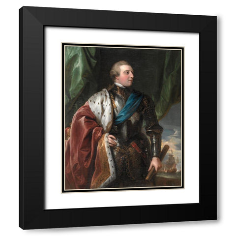 George III Black Modern Wood Framed Art Print with Double Matting by West, Benjamin