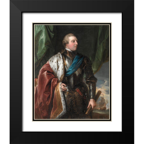 George III Black Modern Wood Framed Art Print with Double Matting by West, Benjamin