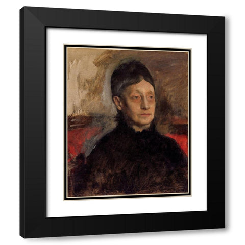 Stefanina Primicile Carafa, Marchioness of Cicerale and Duchess of Montejasi Black Modern Wood Framed Art Print with Double Matting by Degas, Edgar