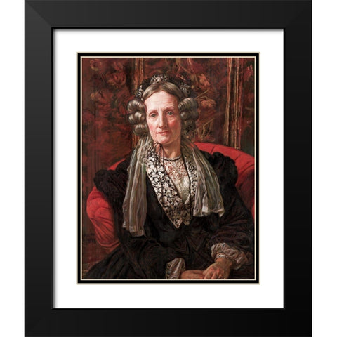 Mrs. George Waugh Black Modern Wood Framed Art Print with Double Matting by Hunt, William Holman