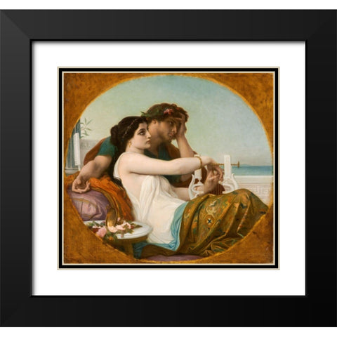 Algae and Boniface Black Modern Wood Framed Art Print with Double Matting by Cabanel, Alexandre