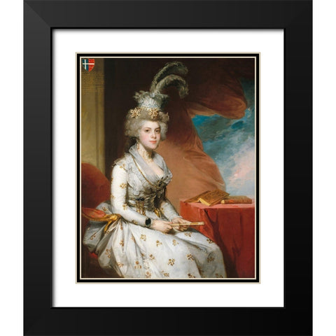 Matilda Stoughton de Jaudenes 1794 Black Modern Wood Framed Art Print with Double Matting by Stuart, Gilbert