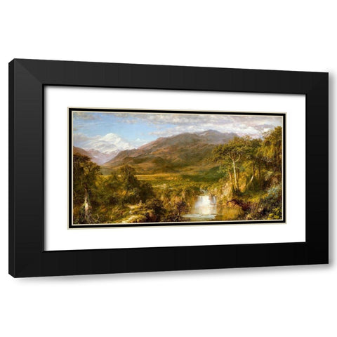 Heart of the Andes 1859 Black Modern Wood Framed Art Print with Double Matting by Church, Frederic Edwin