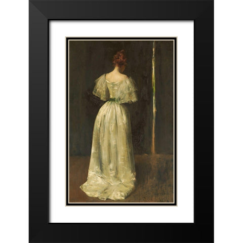 Seventeenth Century Lady 1895 Black Modern Wood Framed Art Print with Double Matting by Chase, William Merritt