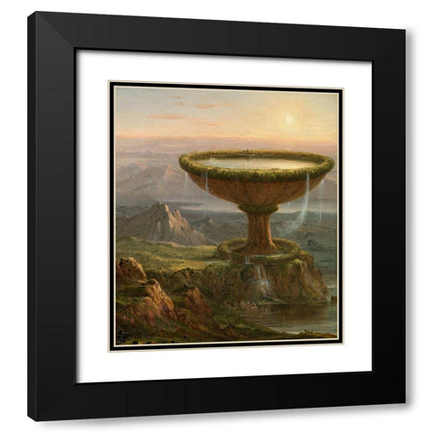 The Titans Goblet Black Modern Wood Framed Art Print with Double Matting by Cole, Thomas