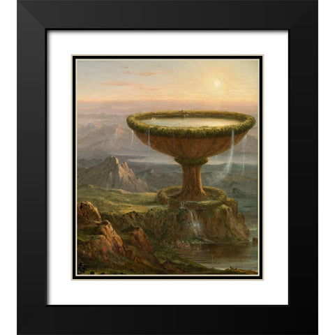 The Titans Goblet Black Modern Wood Framed Art Print with Double Matting by Cole, Thomas