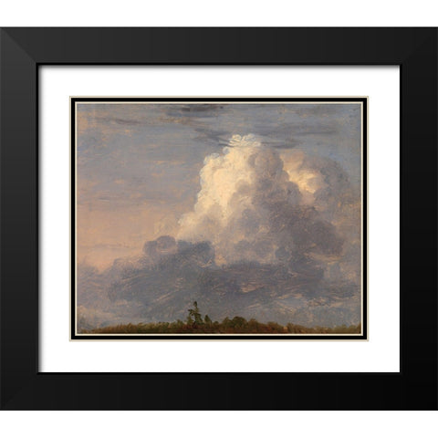 Clouds Black Modern Wood Framed Art Print with Double Matting by Cole, Thomas