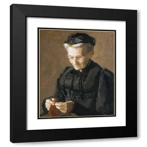 Mrs. Mary Arthur Black Modern Wood Framed Art Print with Double Matting by Eakins, Thomas